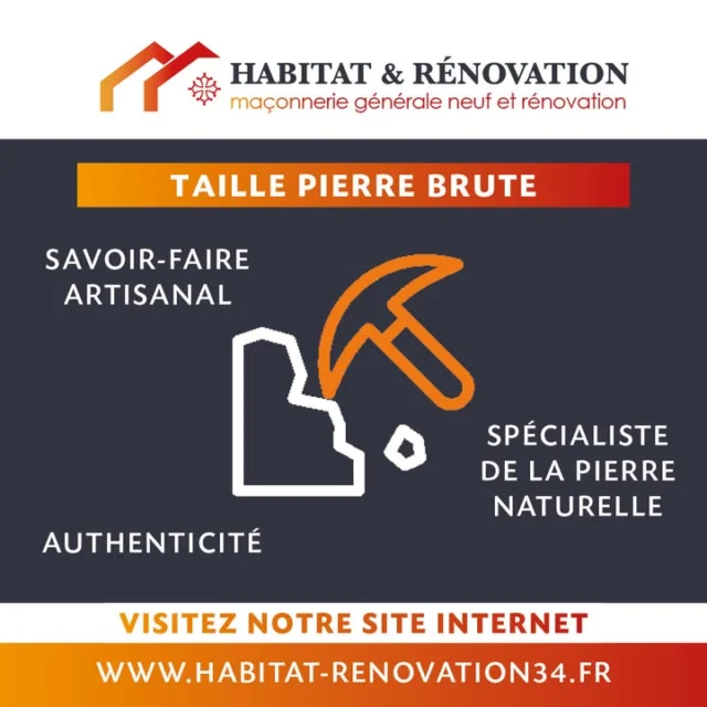 Taille pierre brute & parement Travail les pierres locales avec un savoir-faire…
