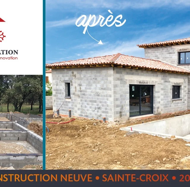 Maçonnerie générale, charpente et toiture. Voici nos prestations pour cette maison individuelle.…